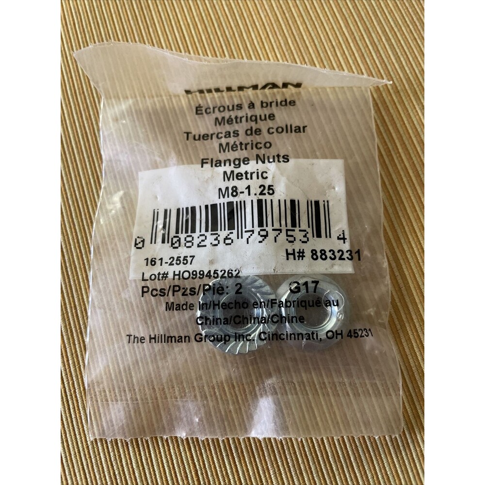 (2 Pk) The Hillman Group Metric Hex Flange Nuts M8-1.25 - 883231